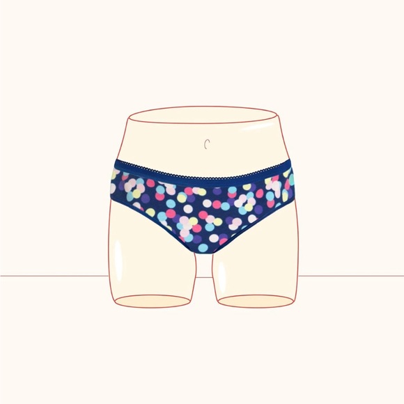 Thinx BTWN Teen Period Underwear - Bikini Panties, Confetti - Picture 5 of 7